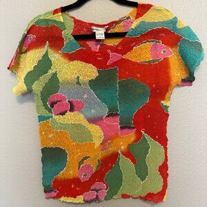 Vintage Montana Avenue Crinkle Shirt Size L